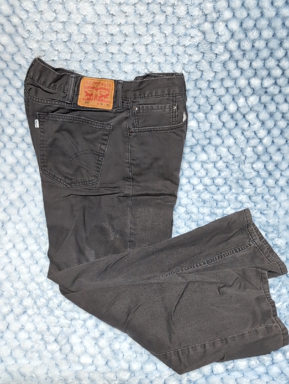 Levi's Men's Black Straight-Leg 505 Jeans with Signature Patch